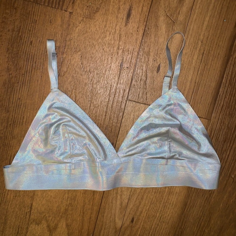 Urban outfitters holographic bralette